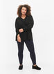 Melange v-neck pullover, Dark Grey Melange, Model image number 2