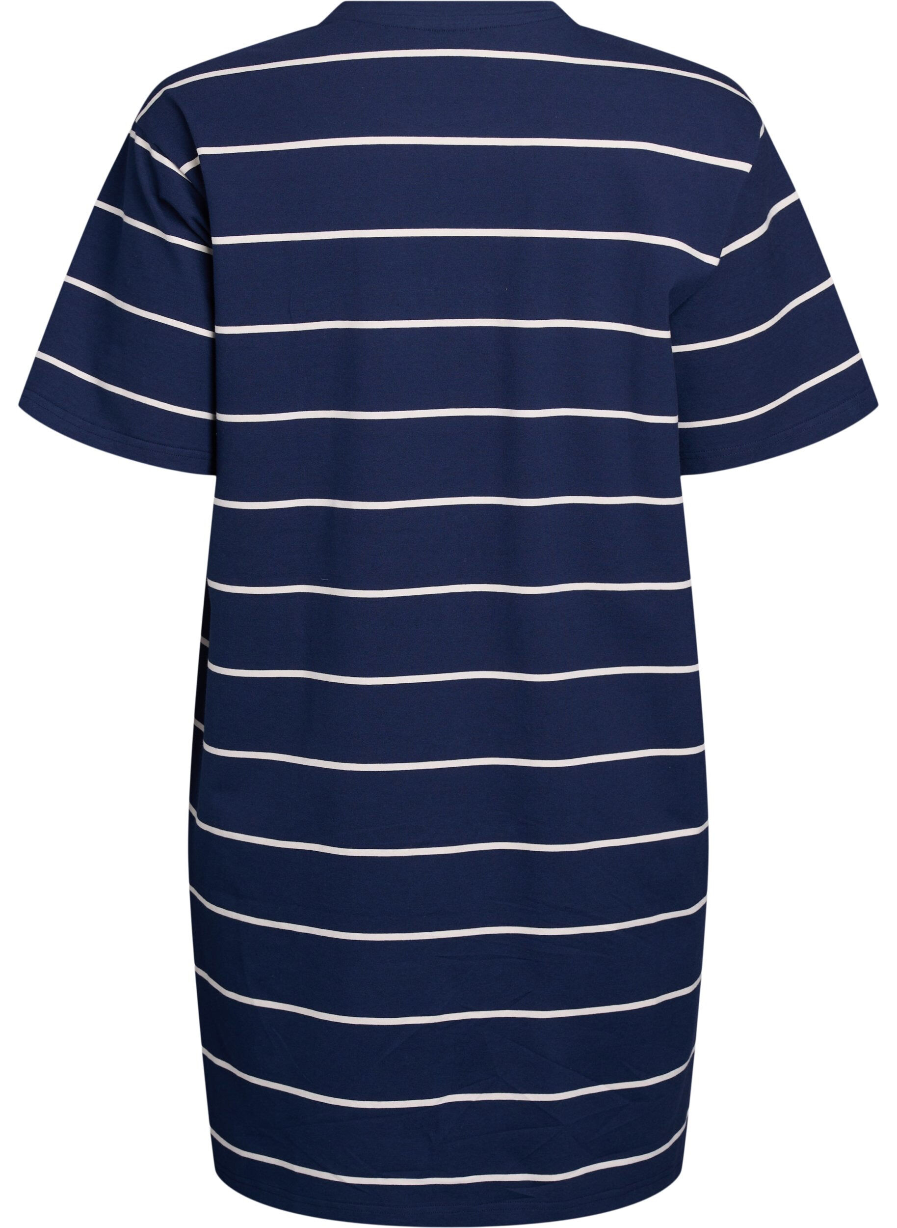 Zizzifashion Short jersey dress with stripes, Blue, Packshot image number 1