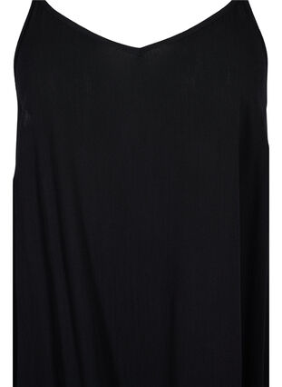 Sleeveless viscose beach dress, Black, Packshot image number 2
