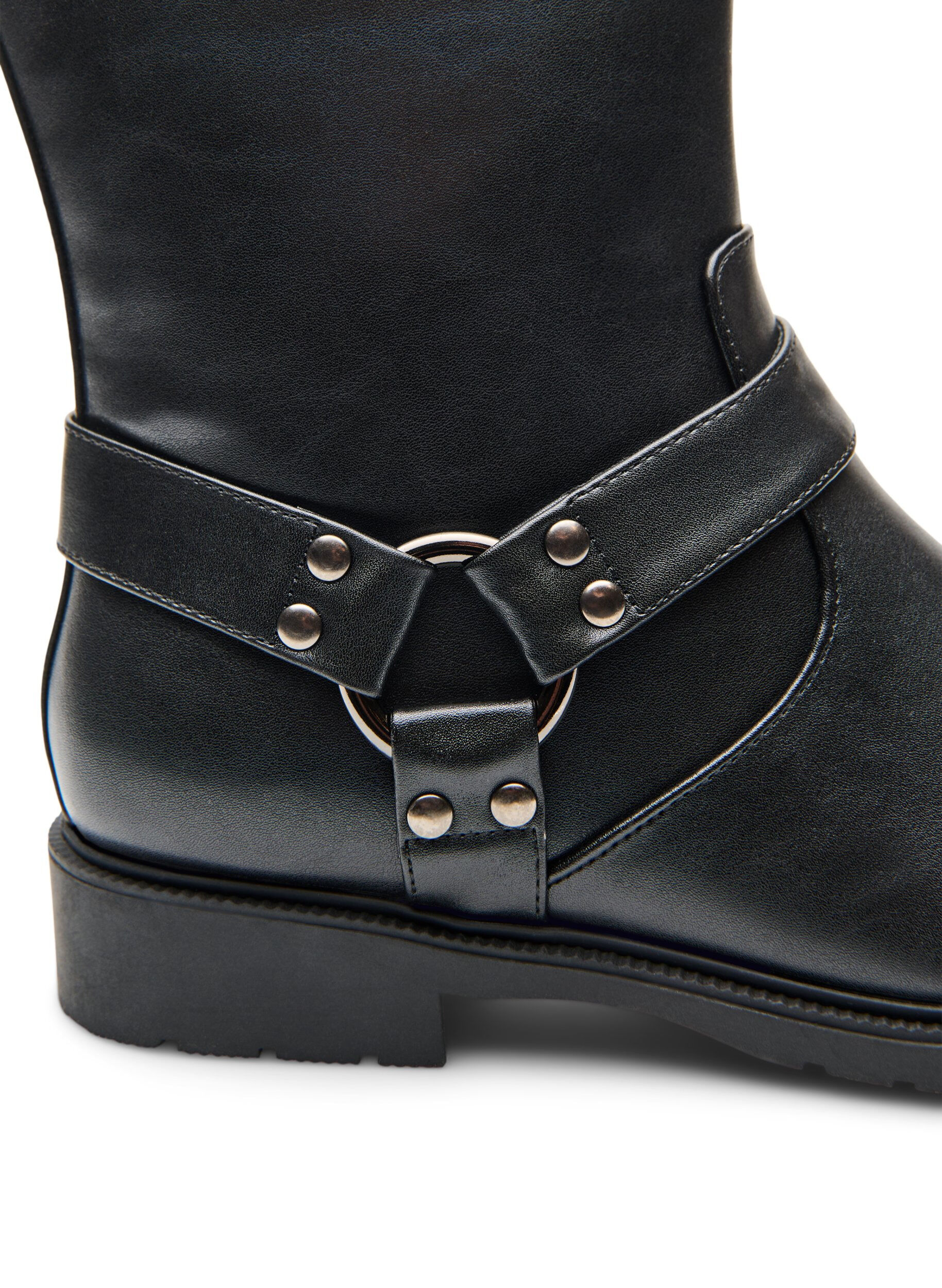 Zizzifashion Wide fit - Short biker boot, Black, Packshot image number 3