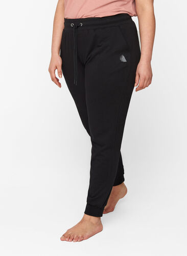 Loose fitness trousers with pockets, Black, Model image number 0