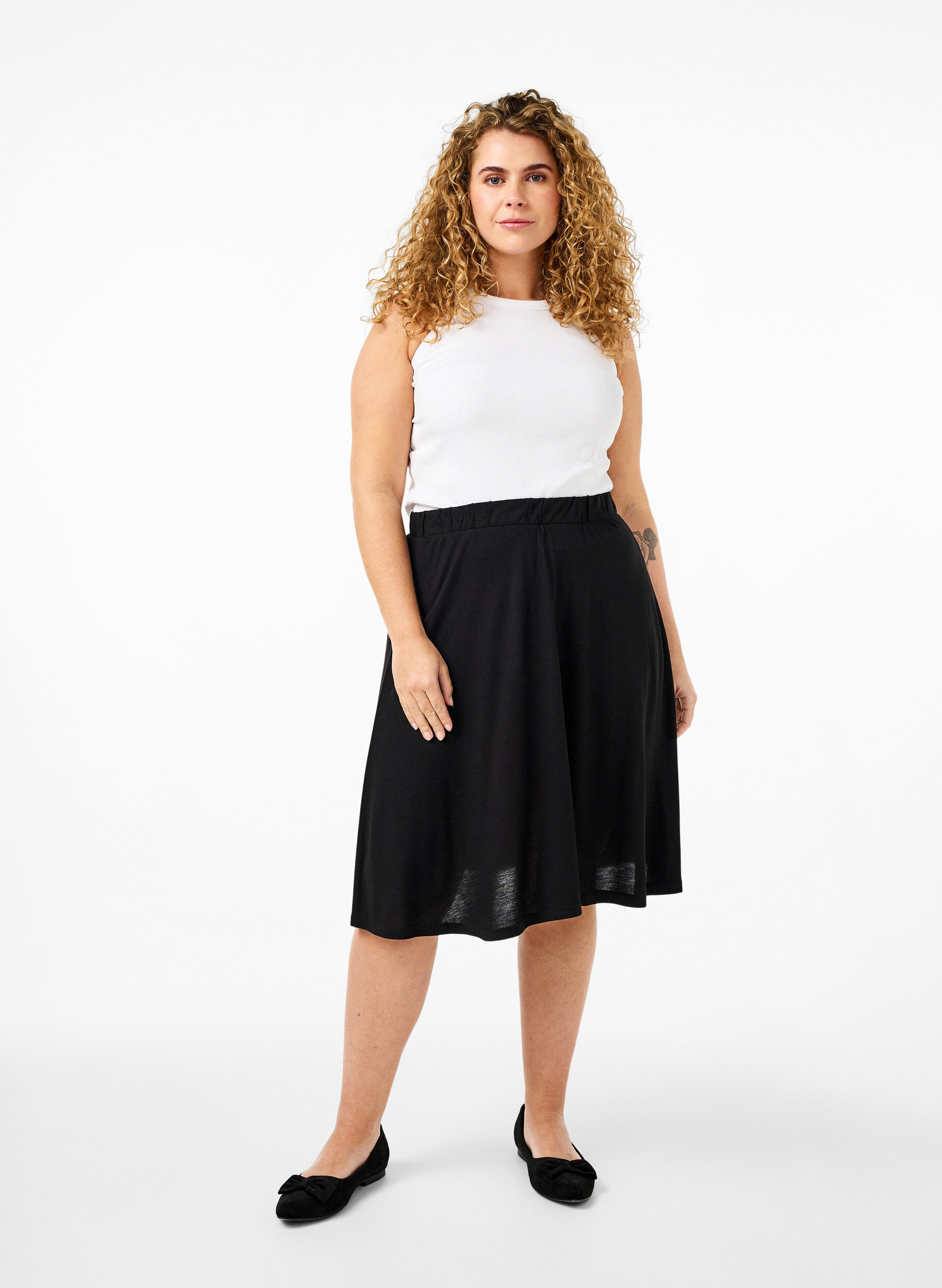Zizzifashion2-pack skirt in viscose, Black, Model image number 3