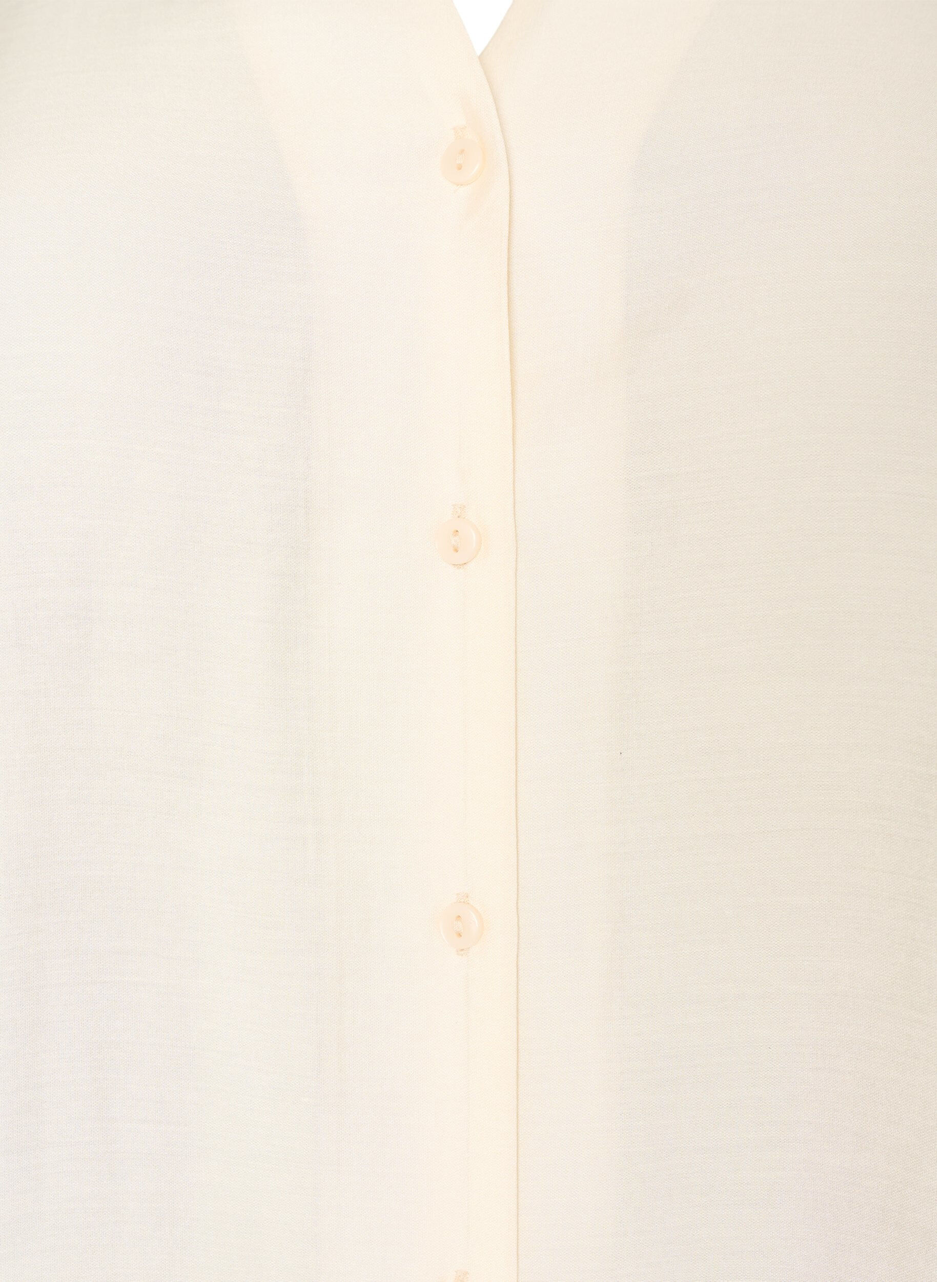 ZizzifashionShirt blouse with elbow-length sleeves and floral details, Beige, Packshot image number 2