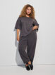 Jersey trousers with a barrel fit and high waist, Dark Grey, Model image number 0