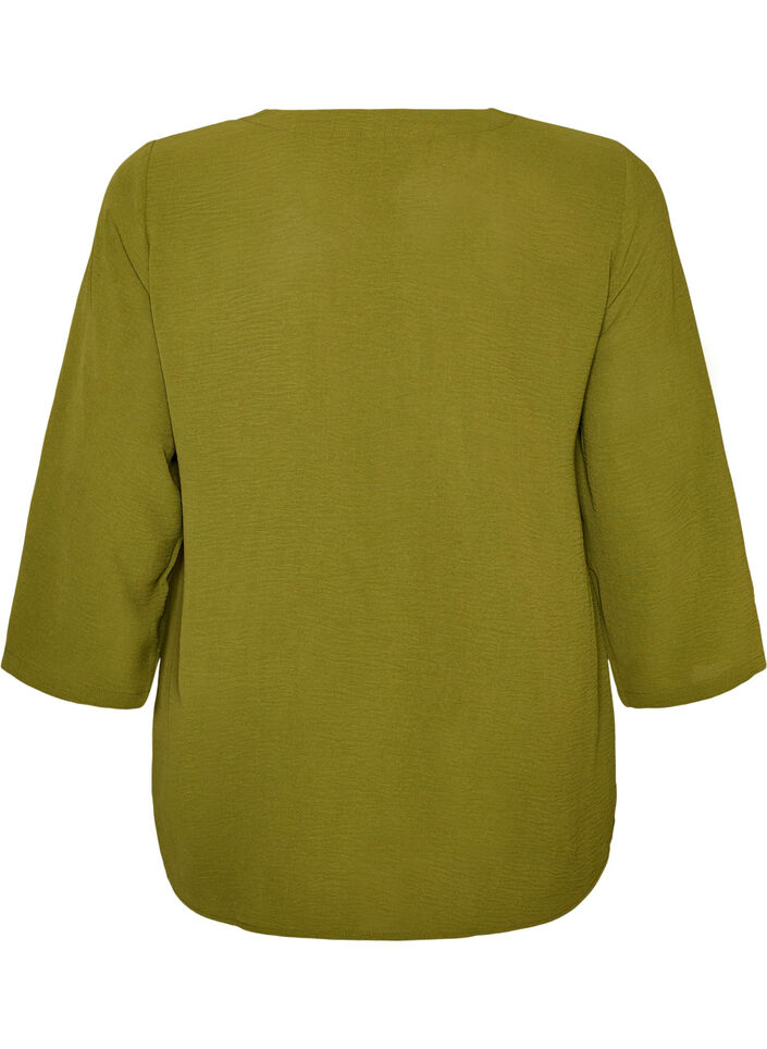Blouse with 3/4 sleeves, Green, Packshot image number 1