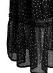 Long A-line chiffon skirt with polka dots, Black, Packshot image number 3