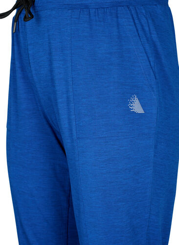 Training pants with pockets and drawstrings, S. Blue / Black Mel., Packshot image number 2