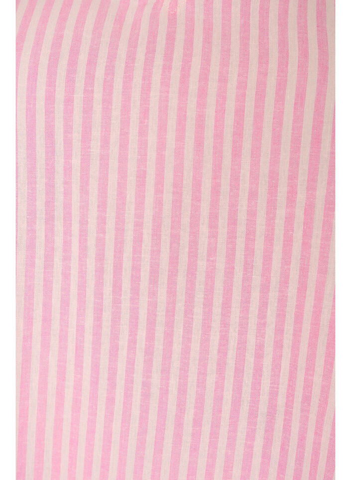 Viscose and linen blouse with ruffle sleeves, Pink, Packshot image number 2