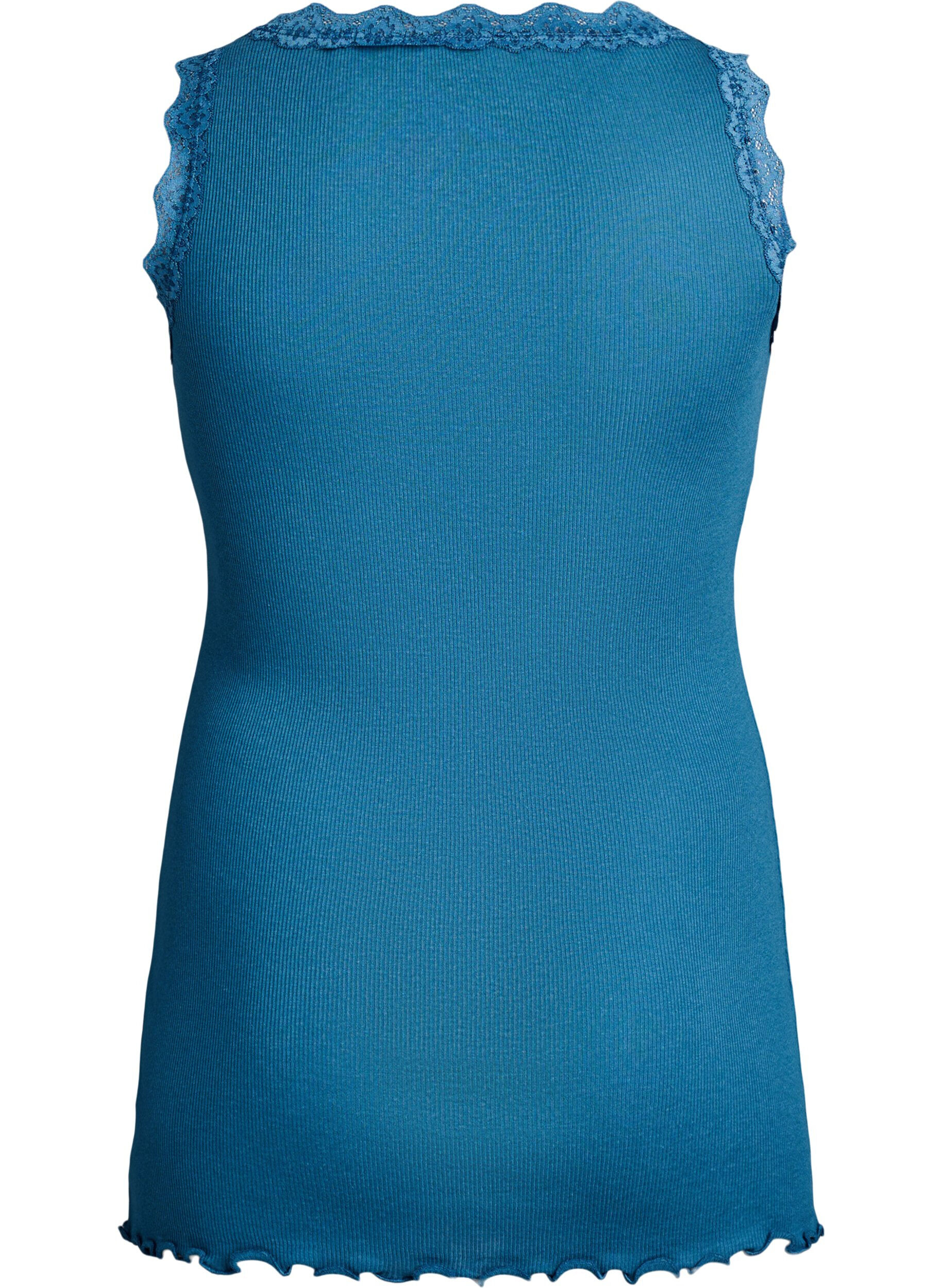 ZizzifashionTop with lace trim, Petrol, Packshot image number 1