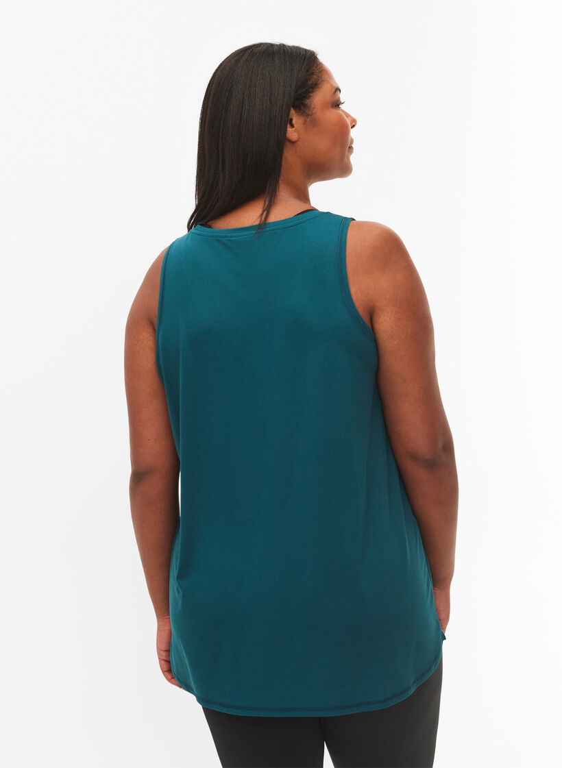 Sports top with V-neck, Green, Model image number 2