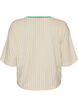 Boxy T-shirt with stripes and statement print, Vanilla, Packshot image number 1