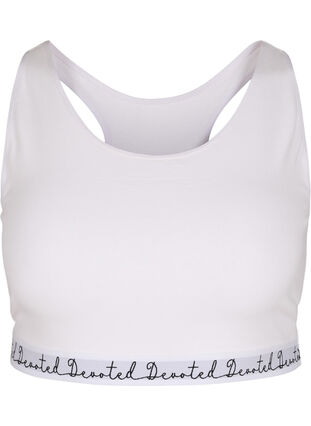 Cotton bra with round neckline, Bright White, Packshot image number 0