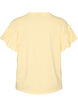 Organic cotton T-shirt with ruffle sleeves, Yellow, Packshot image number 1