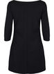 Dress with draping and 3/4 sleeves, Black, Packshot image number 1