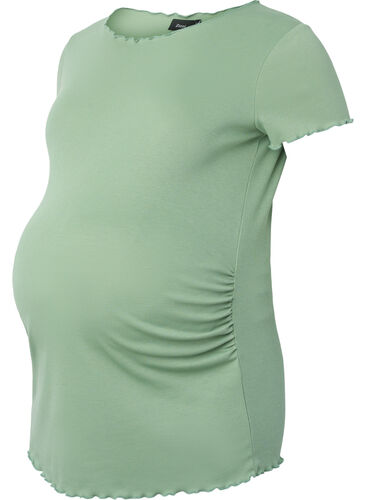 Maternity t-shirt in rib, Green Bay, Packshot image number 0