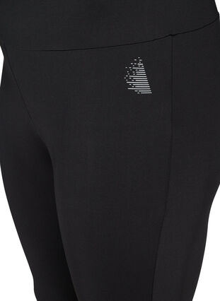 Cropped exercise tights with print and mesh, Cloud Print, Packshot image number 2