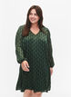 Long-sleeved dress with V-neck and print, Scarab AOP, Model image number 0