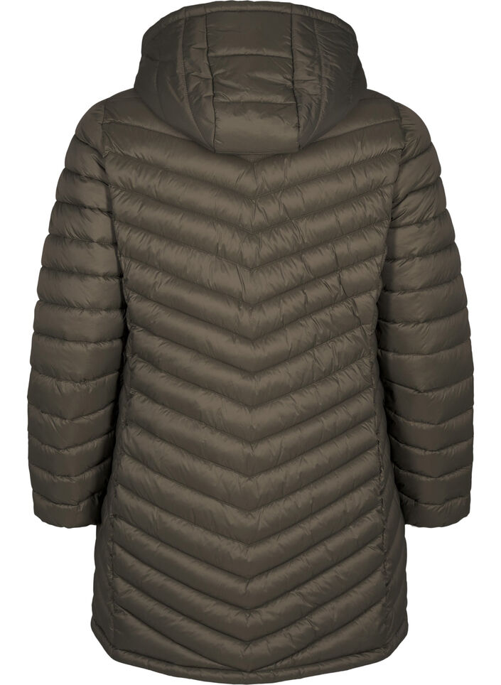 Lightweight jacket with pockets and detachable hood, Green, Packshot image number 1