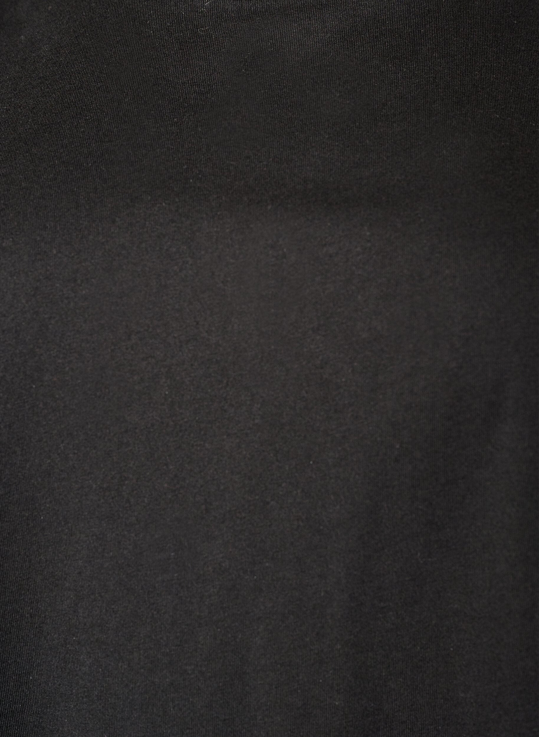 ZizzifashionT-shirt with asymmetric lace hem, Black, Packshot image number 2