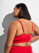 Bikini top with ruffles and removable pads, Red, Model image number 2