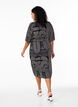 FLASH - Midi dress with print and tie belt, Black, Model image number 2