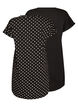 2-pack T-shirt dress with short sleeves, Black, Packshot image number 1