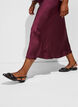 Satin midi skirt, Red, Model image number 3