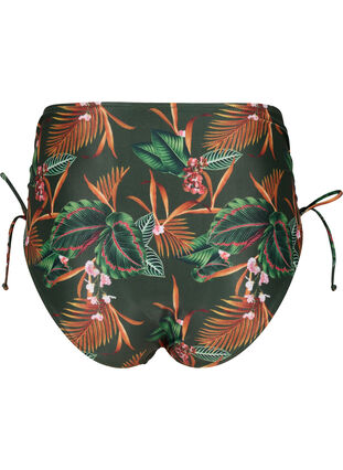 Printed high-waisted bikini bottom, Boheme Palm Aop , Packshot image number 1