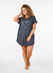 Short sleeve nightgown with text print, , Model image number 1