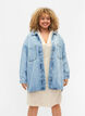 Loose-fitting denim jacket with buttons, Light blue denim, Model image number 0