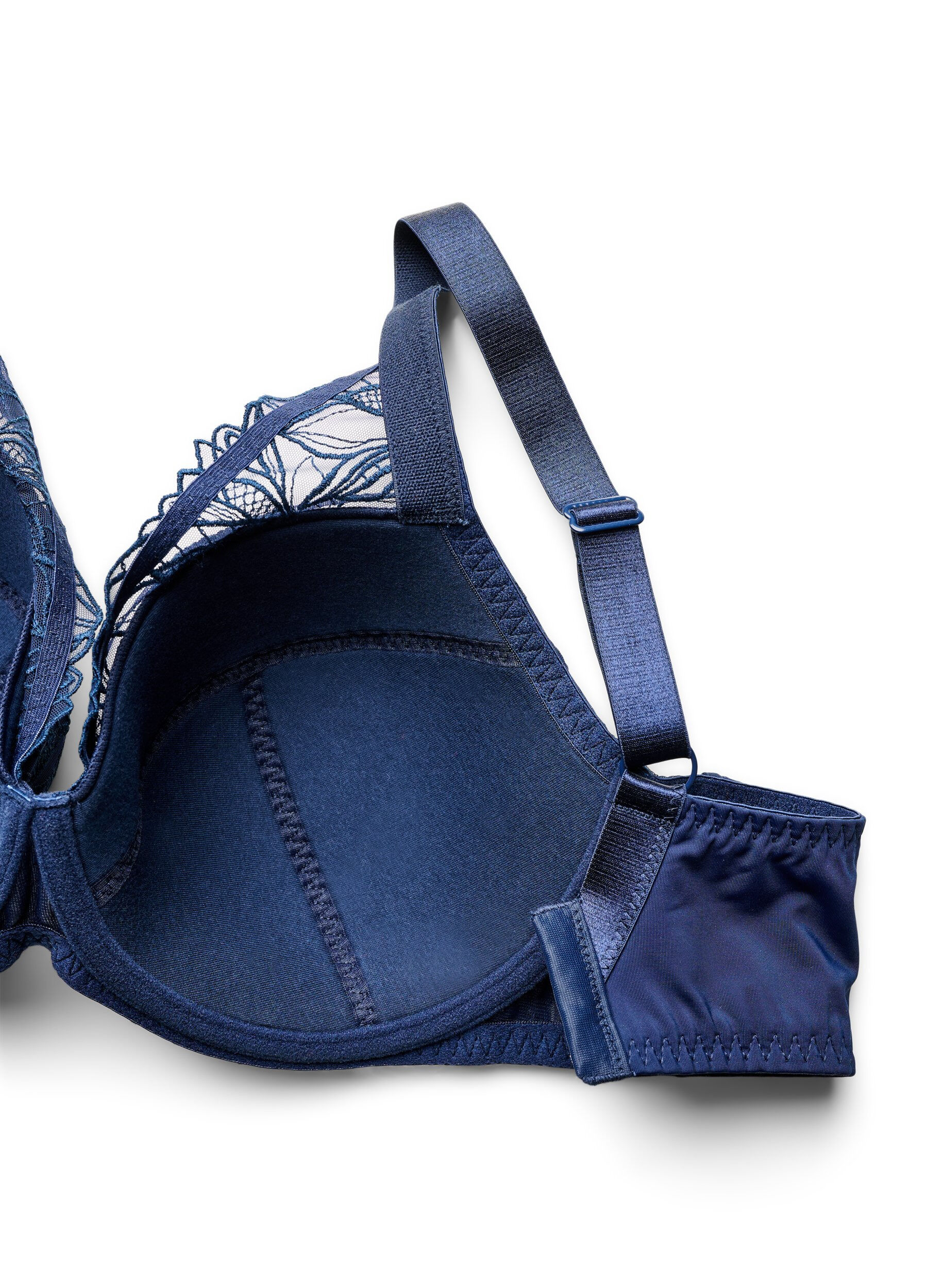 ZizzifashionPadded lace bra with underwire, Blue, Packshot image number 3