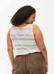 Sleeveless top with hole pattern, Off White, Model image number 1