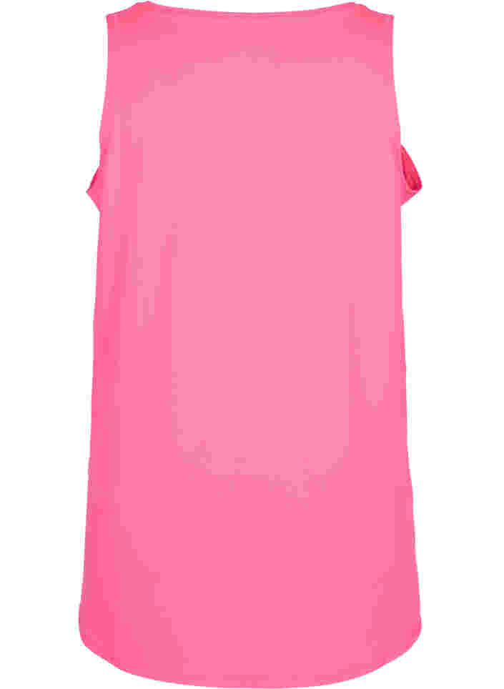 Sports top with V-neck, Neon pink, Packshot image number 1
