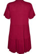 Jersey dress with lace details and a layered skirt, Red, Packshot image number 1