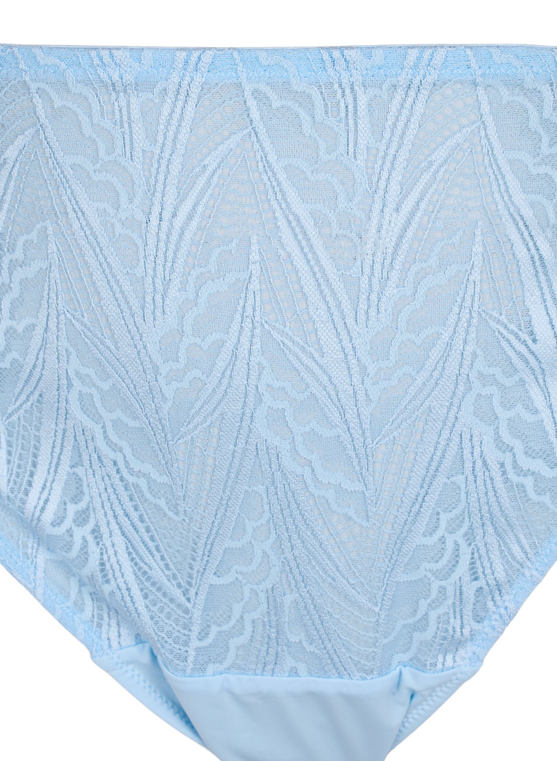 Zizzifashion G-string briefs with lace and a regular waist, Blue, Packshot image number 2