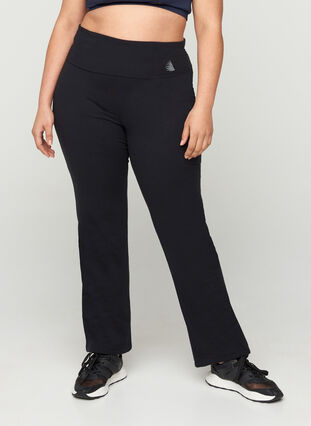 Sports trousers with a drawstring ankle, Black, Model image number 3
