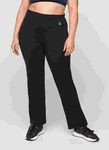Sports trousers with a drawstring ankle, Black, Model image number 3
