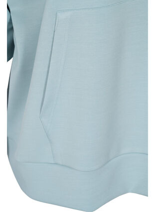 Hooded sweatshirt and 3/4 sleeves, Slate, Packshot image number 3