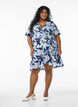 Floral wrap dress with short sleeves, Blue, Model image number 1