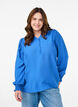 Viscose blouse with smock and gathered details, Blue, Model image number 0