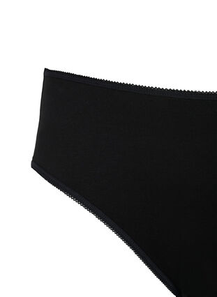 5-pack cotton panties with regular waist, Black, Packshot image number 3