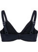 Bikini bra with underwire and wrinkled detail, Black, Packshot image number 1