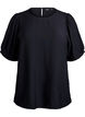 Viscose blouse with 1/2 sleeves, Black, Packshot image number 0