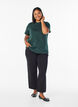 Basic cotton T-shirt with round neck, Green, Model image number 1