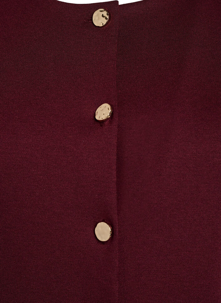Sleeveless blouse with decorative buttons, Red, Packshot image number 2