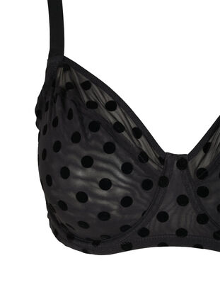 Figa bra with underwire and polka dots, Black, Packshot image number 2