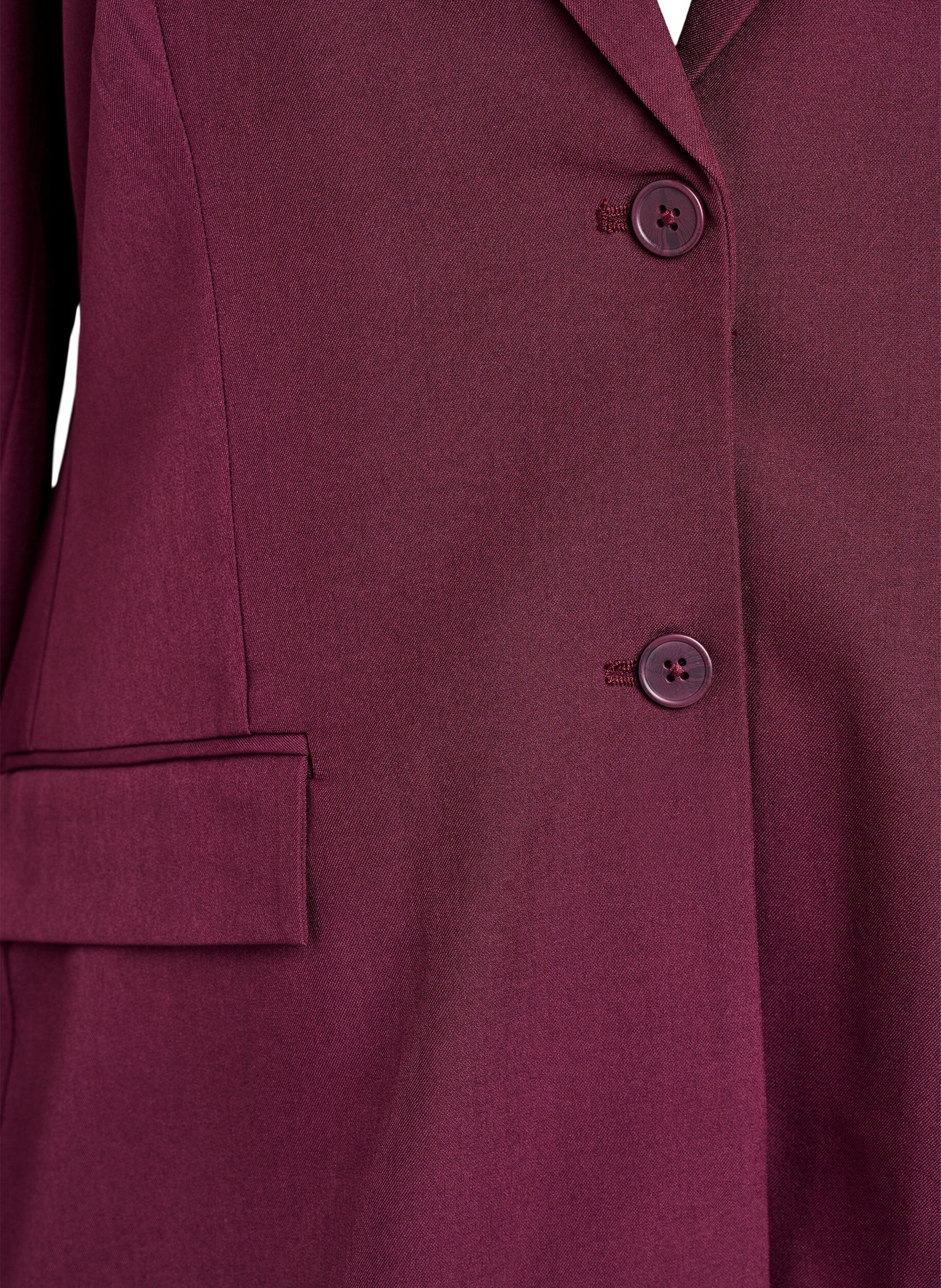 ZizzifashionBlazer with pockets and slits, Dark Bordeaux, Packshot image number 2