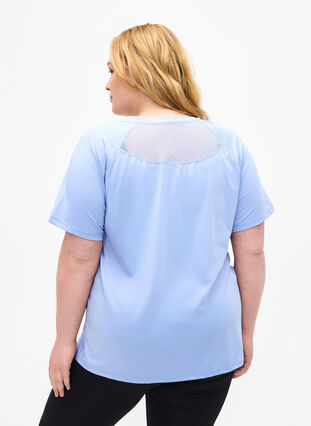 Training T-shirt with mesh back, Zen Blue, Model image number 1