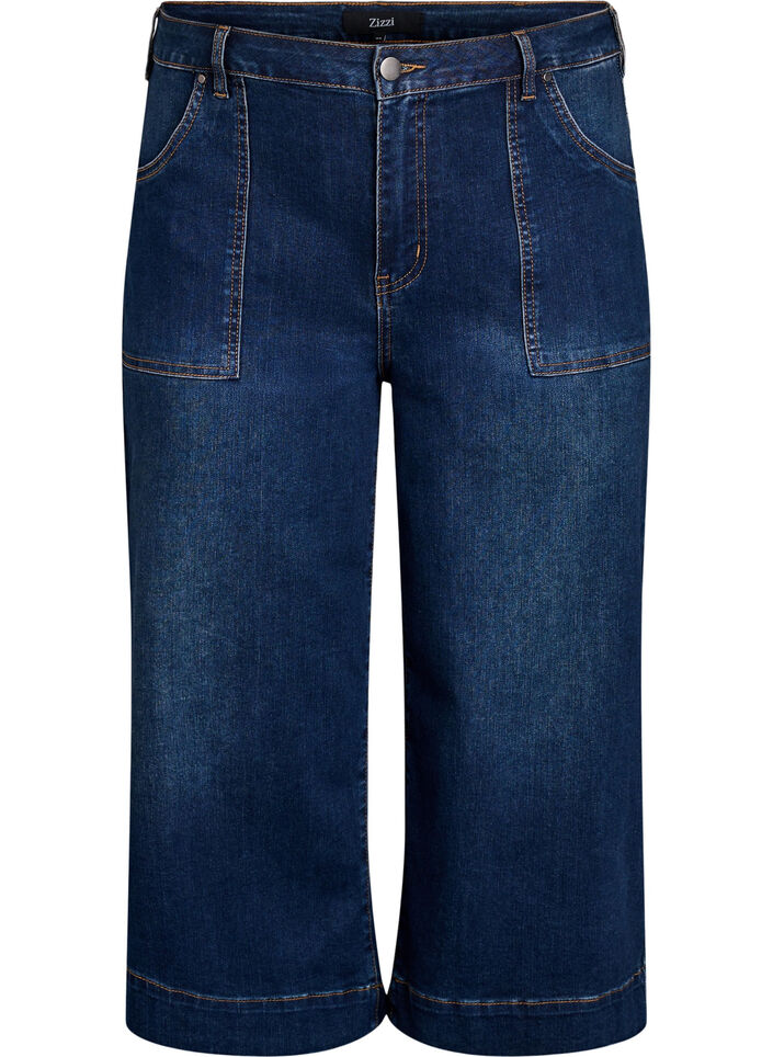 Denim knickers with wide legs, Blue, Packshot image number 0