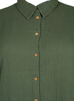 Short sleeve shirt with buttons, Thyme, Packshot image number 2